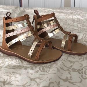 NWOT Oshkosh Glitter Gladiator Sandals Toddler